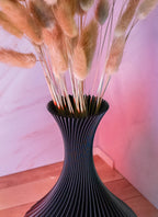 Spiral Vase — Matte Black Sculptural Decor