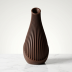 Ribbed Matte Bud Vase — White or Brown