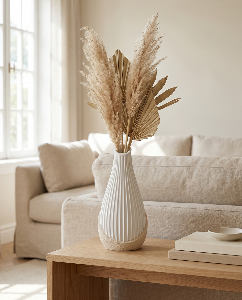Ribbed Matte Bud Vase — White or Brown