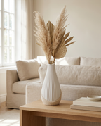 Ribbed Matte Bud Vase — White or Brown
