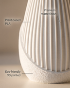 Ribbed Matte Bud Vase — White or Brown