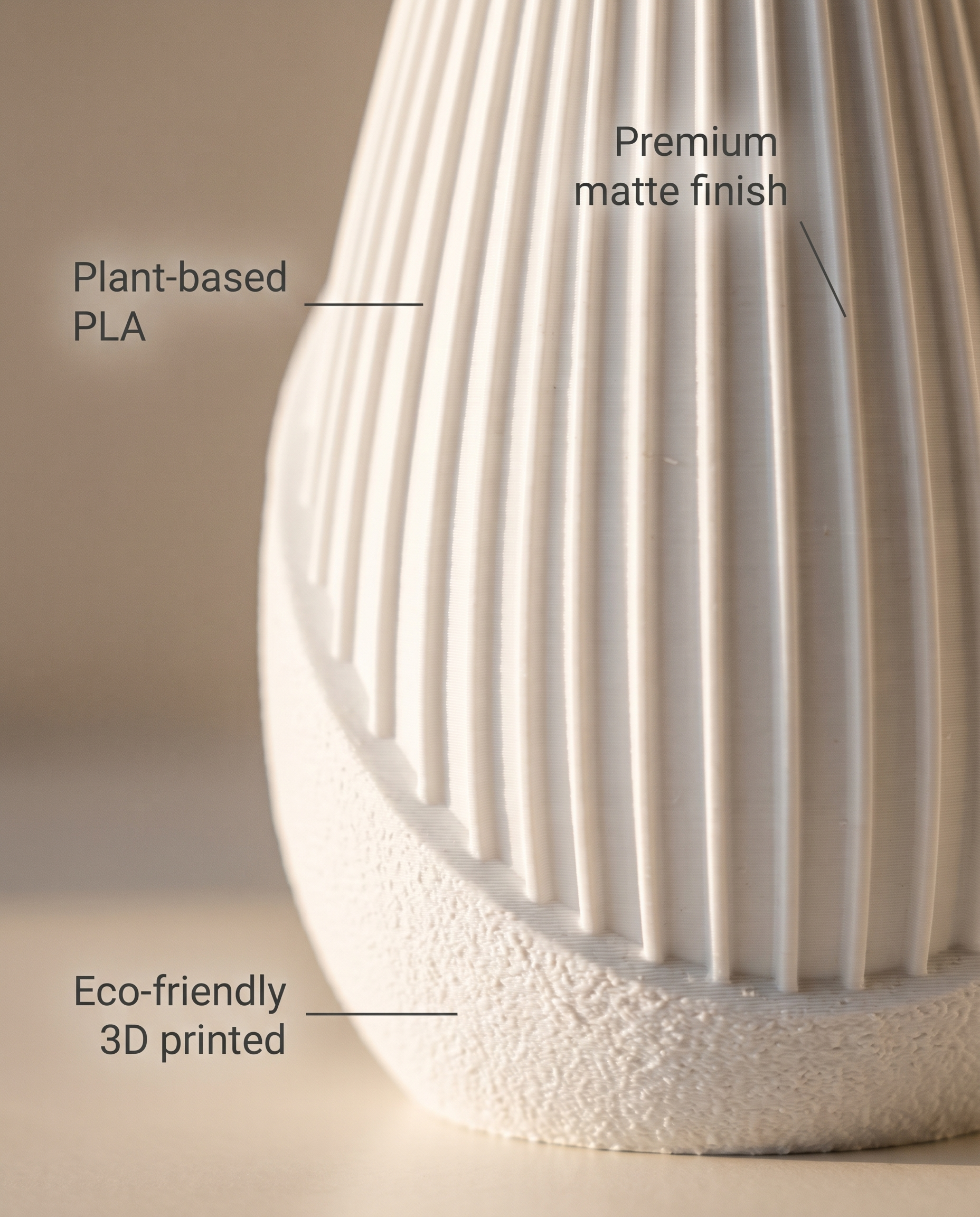 Ribbed Matte Bud Vase — White or Brown