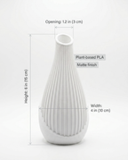 Ribbed Matte Bud Vase — White or Brown