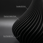 Spiral Vase — Matte Black Sculptural Decor