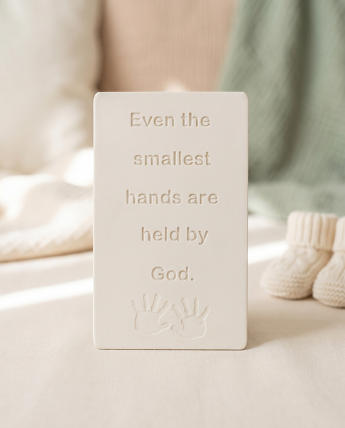 Even the Smallest Hands Are Held by God — Nursery Sign