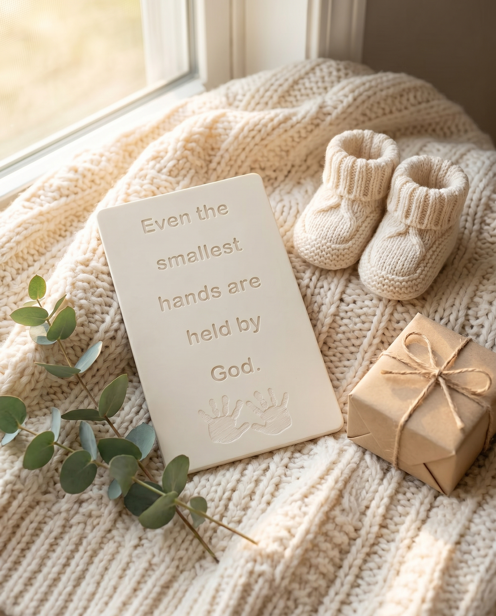 Even the Smallest Hands Are Held by God — Nursery Sign