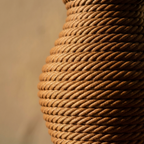 Rope Textured Vase — Neutral Tan Boho Decor