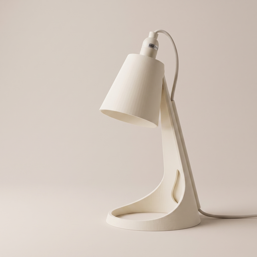 Aurora Table Lamp — Sculptural Curved Bedside Lamp