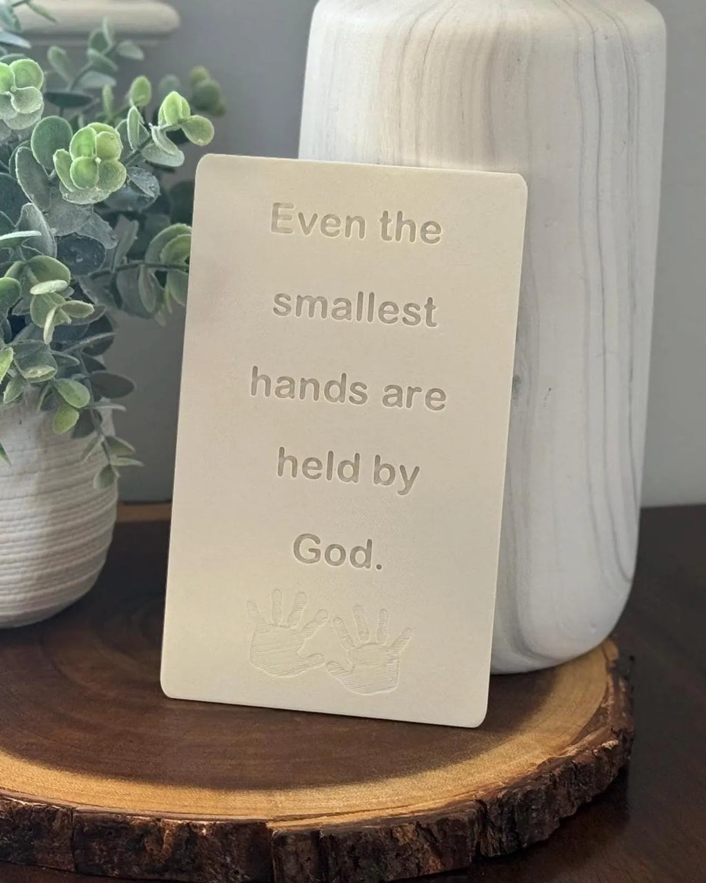 Even the Smallest Hands Are Held by God — Nursery Sign