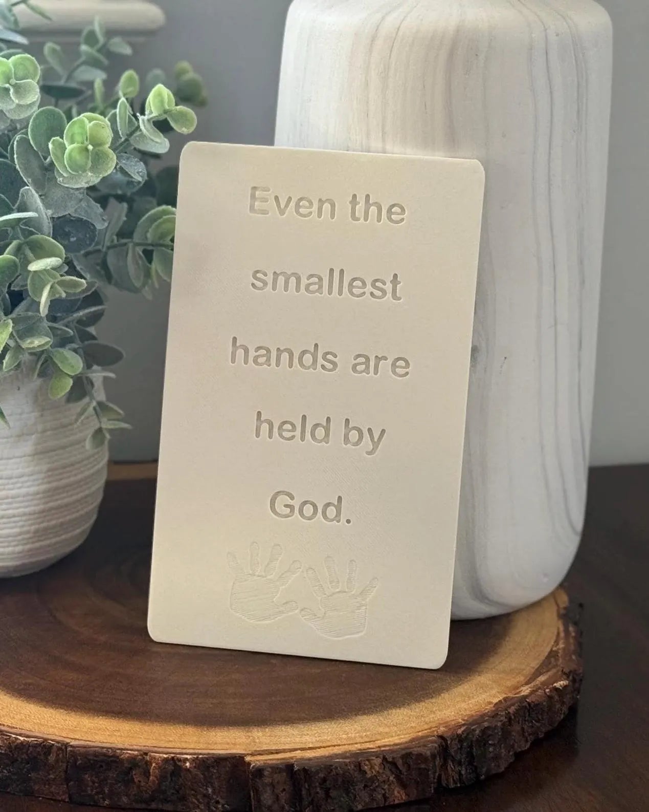 Even the Smallest Hands Are Held by God — Nursery Sign