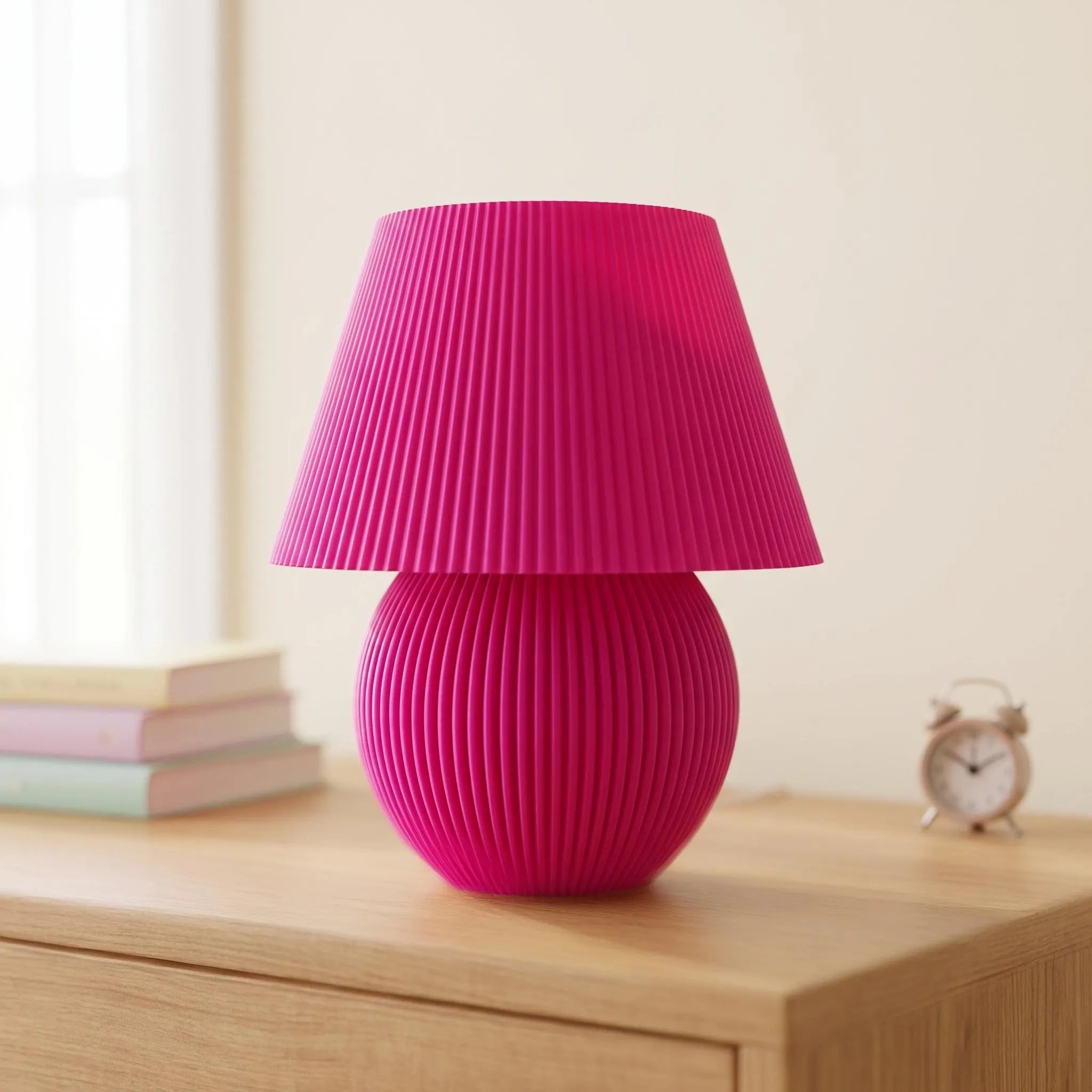 Mushroom Lamp — Ribbed LED Table Lamp with Dimmer